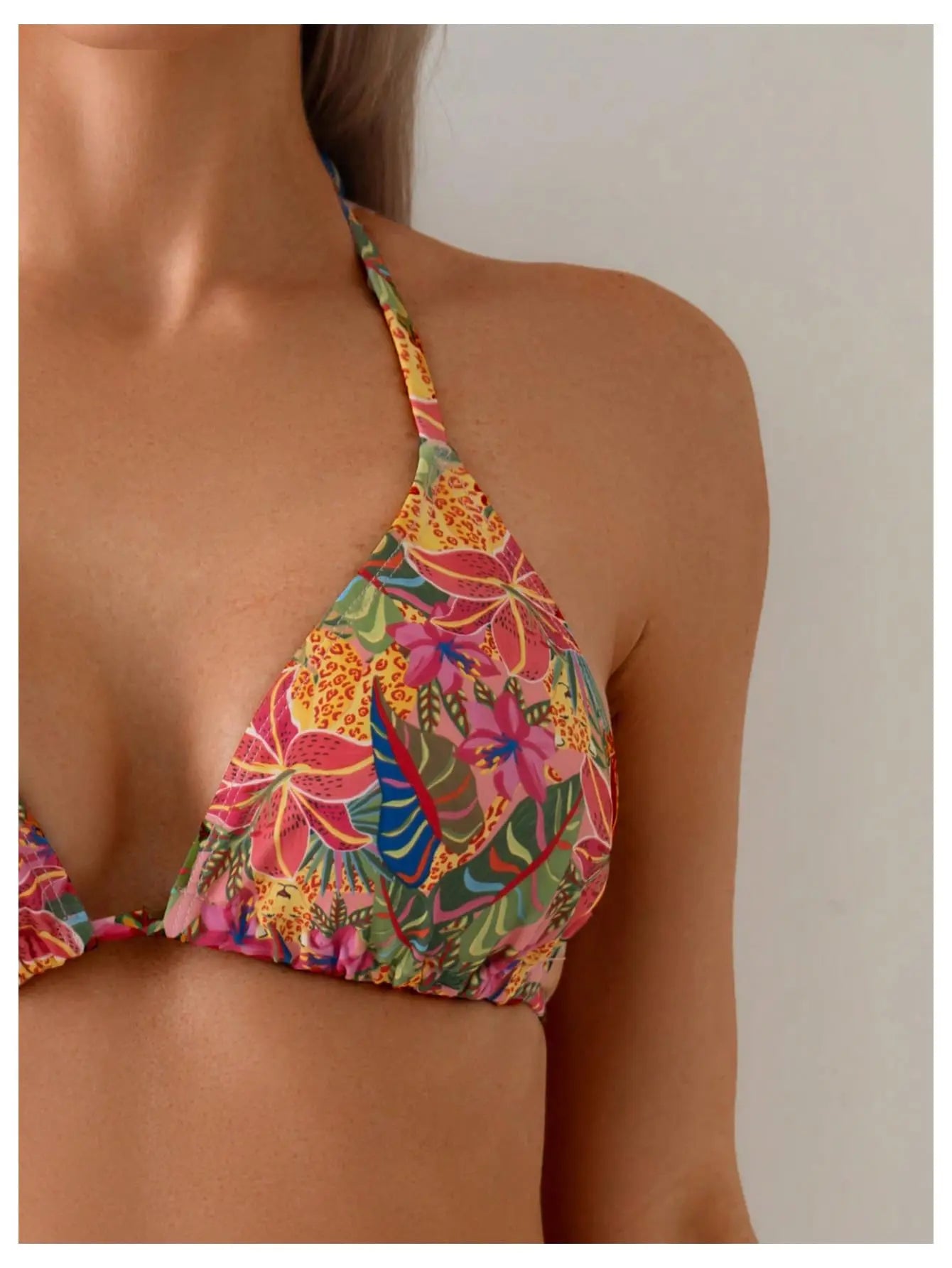 Women's 2 Piece Tropical High Cut Bikini Sets