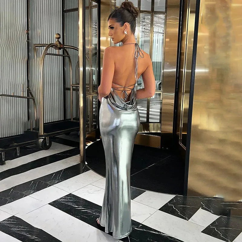 Sexy Party Dresses Women Summer New Sleeveless Bodycon Backless