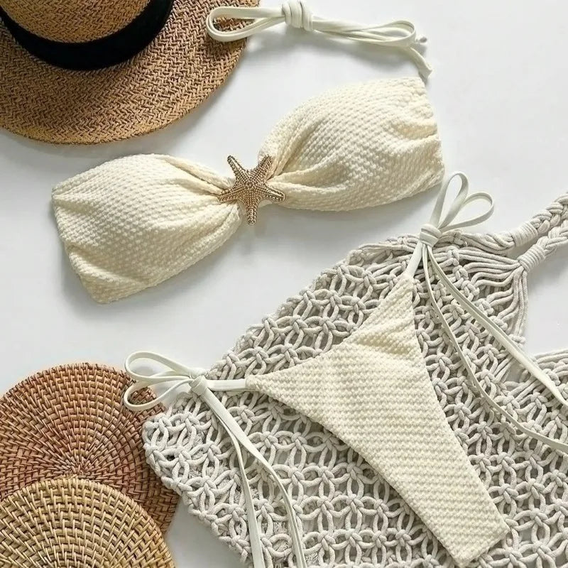 Swimsuit Solid Color Bikini