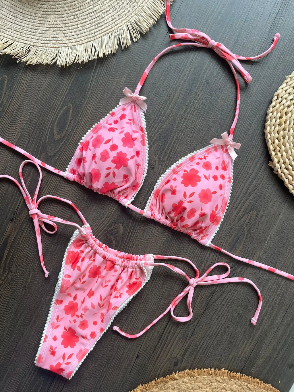 Micro Bikini Push Up Women Swimsuits 2025 Sexy Female Swimwear Brazilian Bikini Set Thong Biquini Swim Suits Print Beachwear