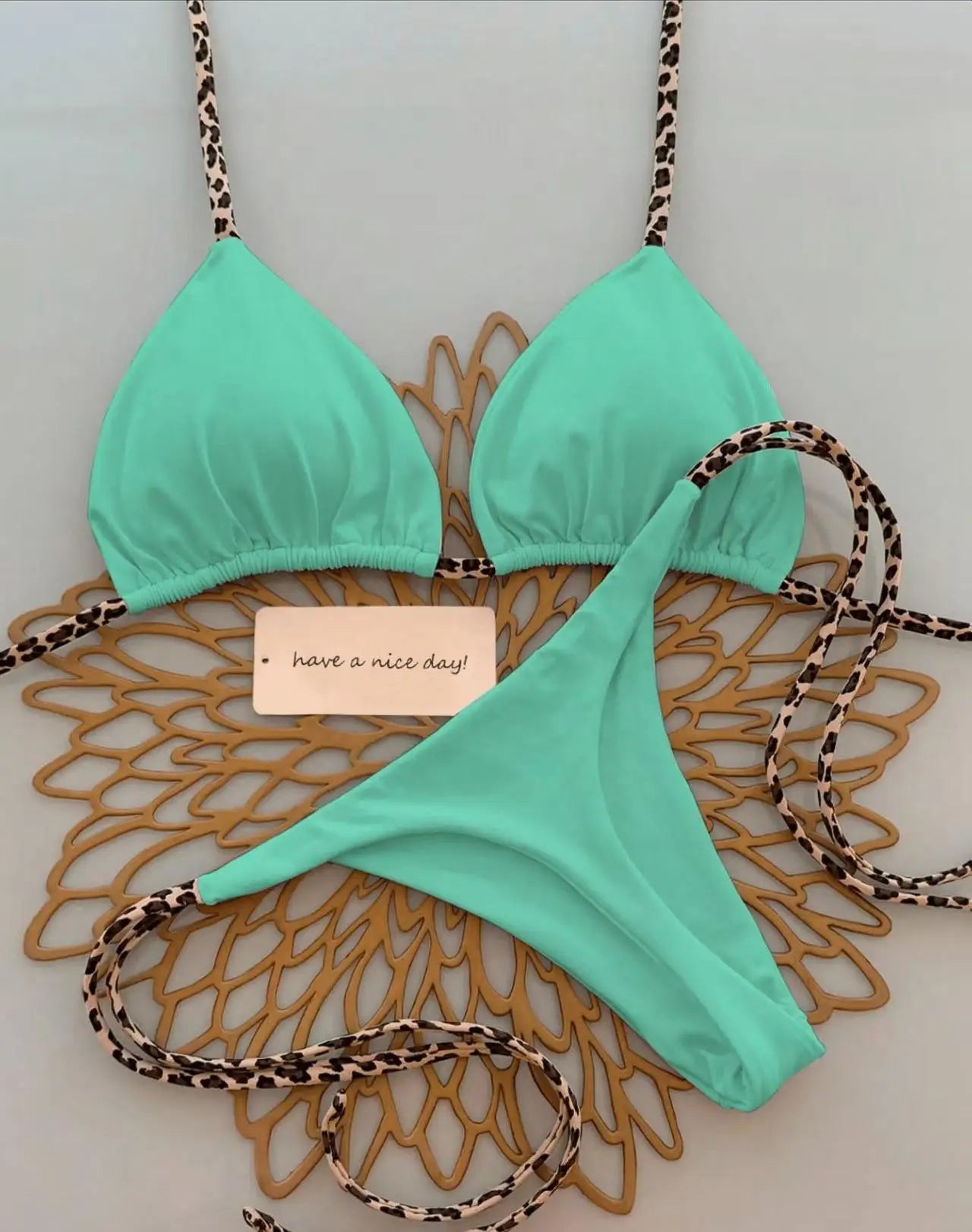 2026 Bikini Women Swimsuit Beach Vacation Swimwear Leopard Printed Sexy Bikini Set Beachwear Swimsuit Thong Bathing Suit Biquini