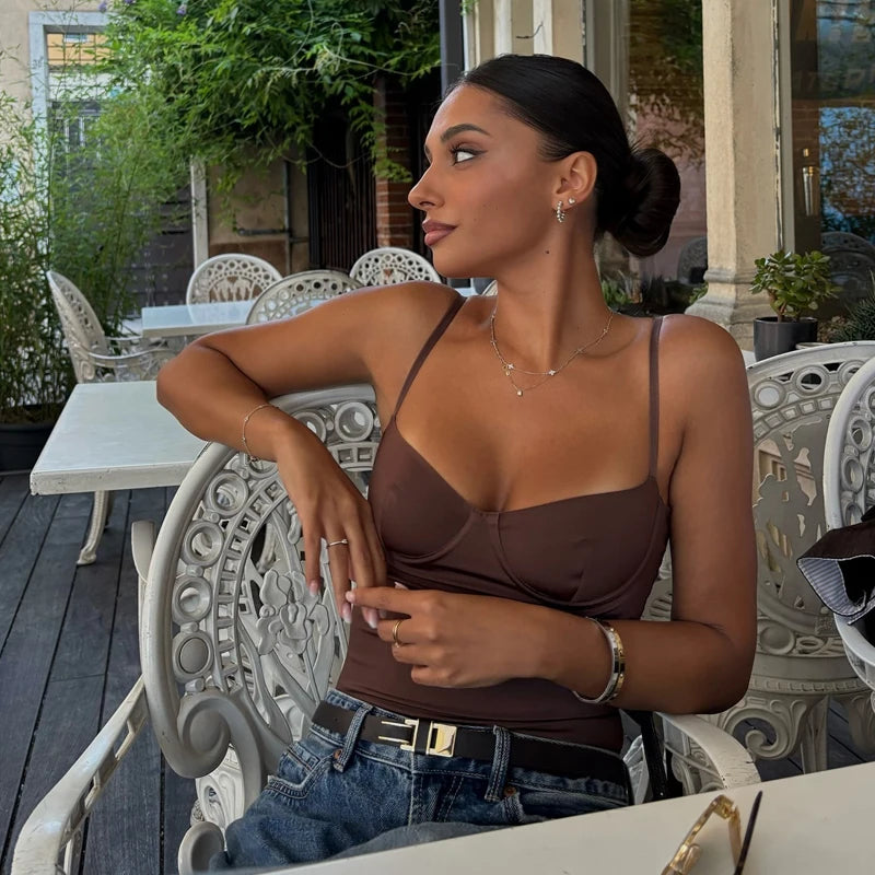 Corset Ladies Halter Tops For Woman Elegant