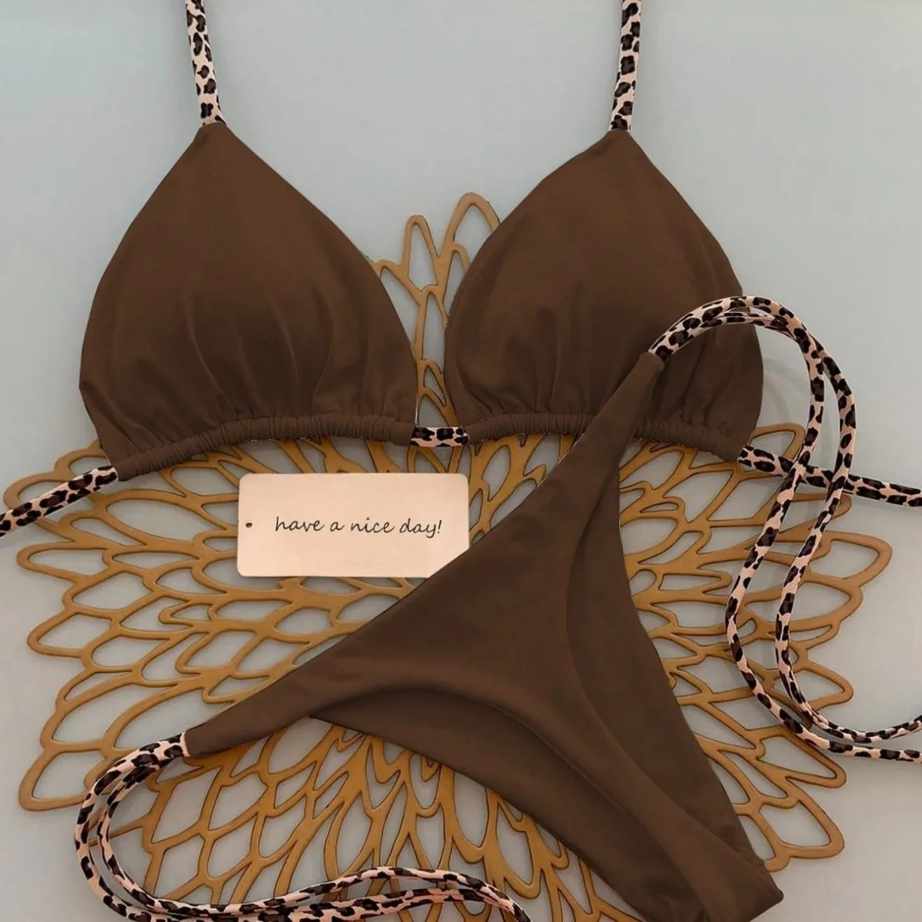 2026 Bikini Women Swimsuit Beach Vacation Swimwear Leopard Printed Sexy Bikini Set Beachwear Swimsuit Thong Bathing Suit Biquini