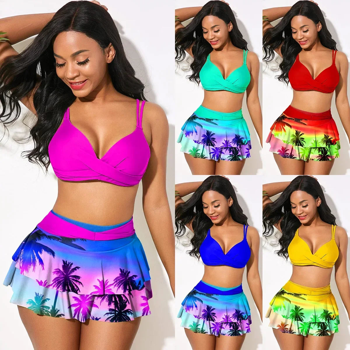 Sexy Ruffled Swimsuit Women Push Up