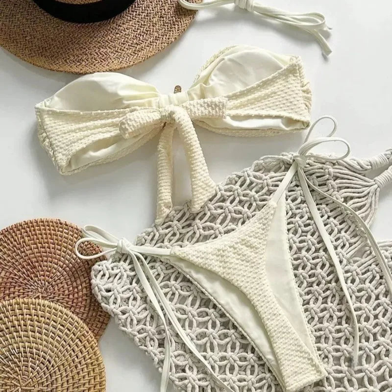Swimsuit Solid Color Bikini