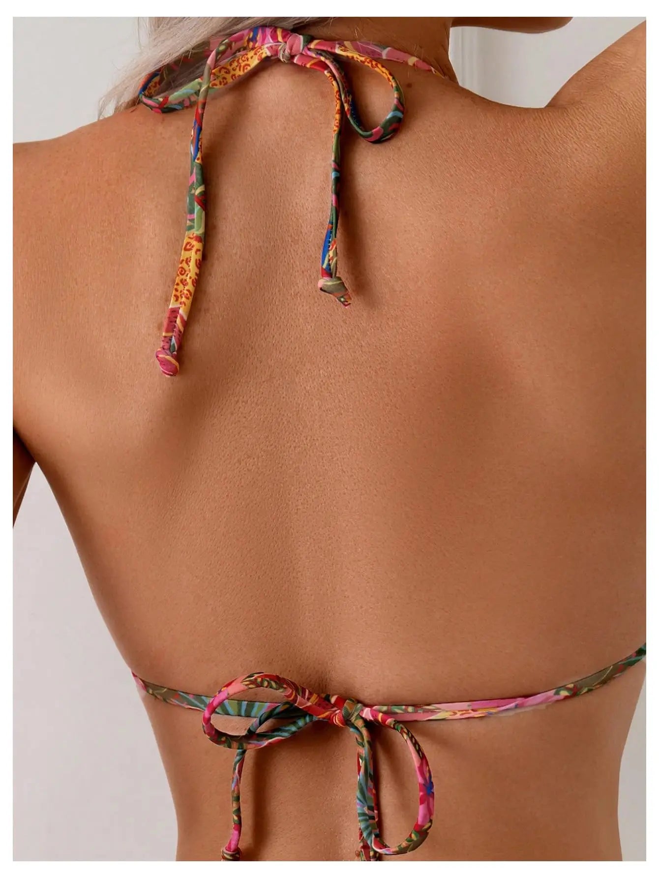 Women's 2 Piece Tropical High Cut Bikini Sets