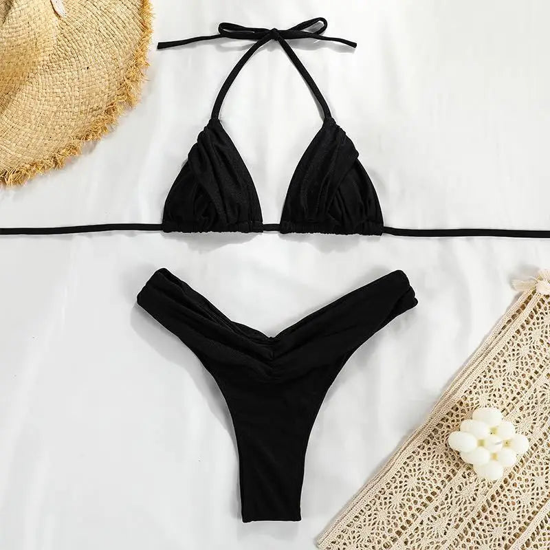 Tropical Swimwear Swimsuit Women Triangle Bikinis Micro Thongs
