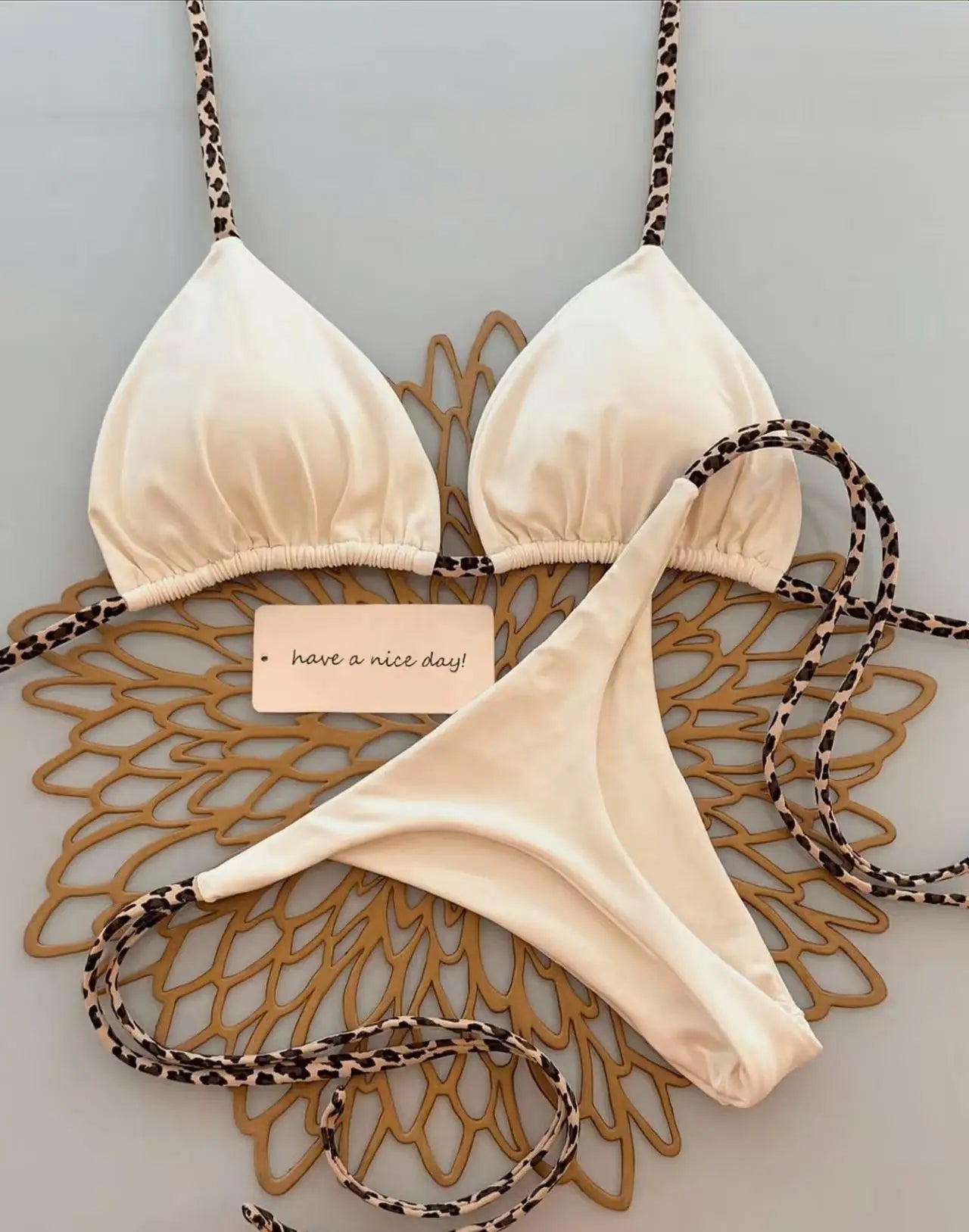 2026 Bikini Women Swimsuit Beach Vacation Swimwear Leopard Printed Sexy Bikini Set Beachwear Swimsuit Thong Bathing Suit Biquini