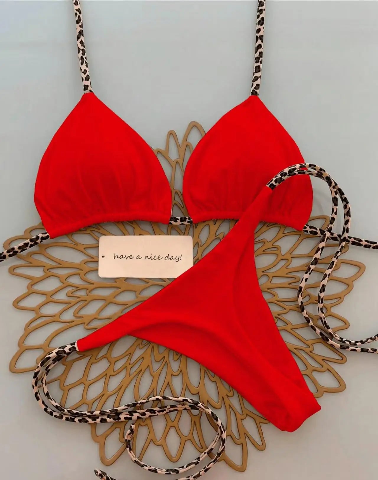 2026 Bikini Women Swimsuit Beach Vacation Swimwear Leopard Printed Sexy Bikini Set Beachwear Swimsuit Thong Bathing Suit Biquini