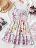 Floral Strapless Dress with Back Tie Detail, Summer Bridesmaid